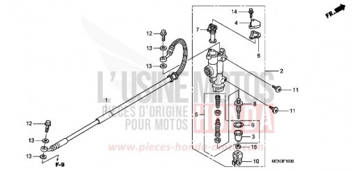 MAITRE-CYLINDRE FREIN AR. CRF450RC de 2012